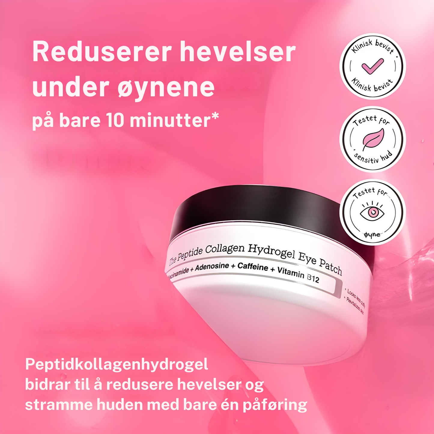 K-Beauty Peptide & Caffeine Eye Pads – Reduserer hevelser og gir fuktighet på 10 minutter