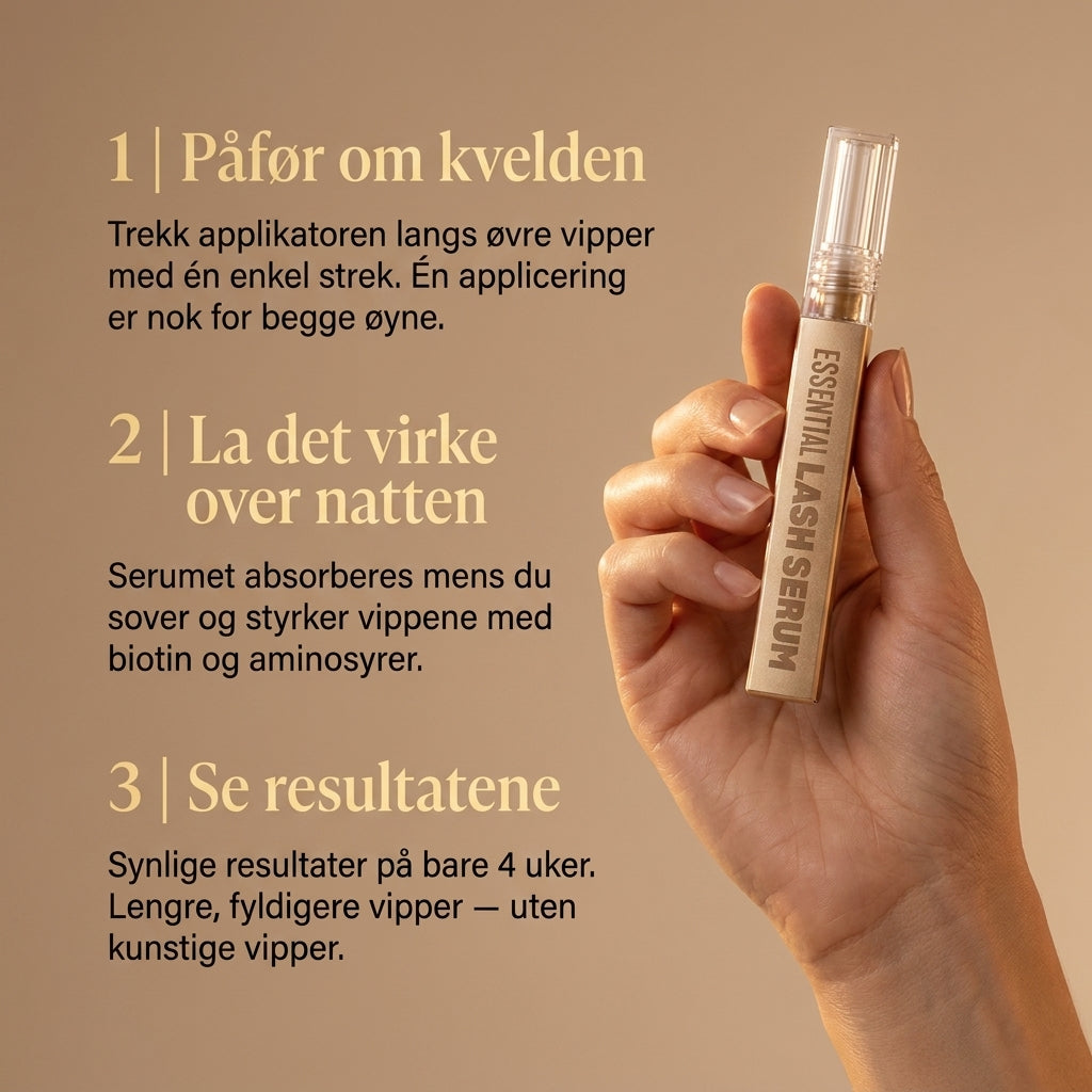 Eyelash Growth Serum – Lengre, fyldigere vipper, uten falskt eller filler